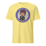 Sciel of Approval T-Shirt in cornsilk yellow with Clair Obscur Expedition 33 anime design by Cuccico