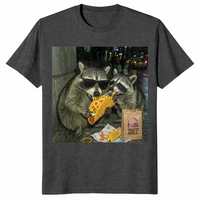 Waschbär isst Tacos T-Shirt | Lustiges Trash Panda Meme Grafik-Shirt