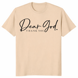 Dear God Thank You Shirt | Elegant Script Christian Faith Tee