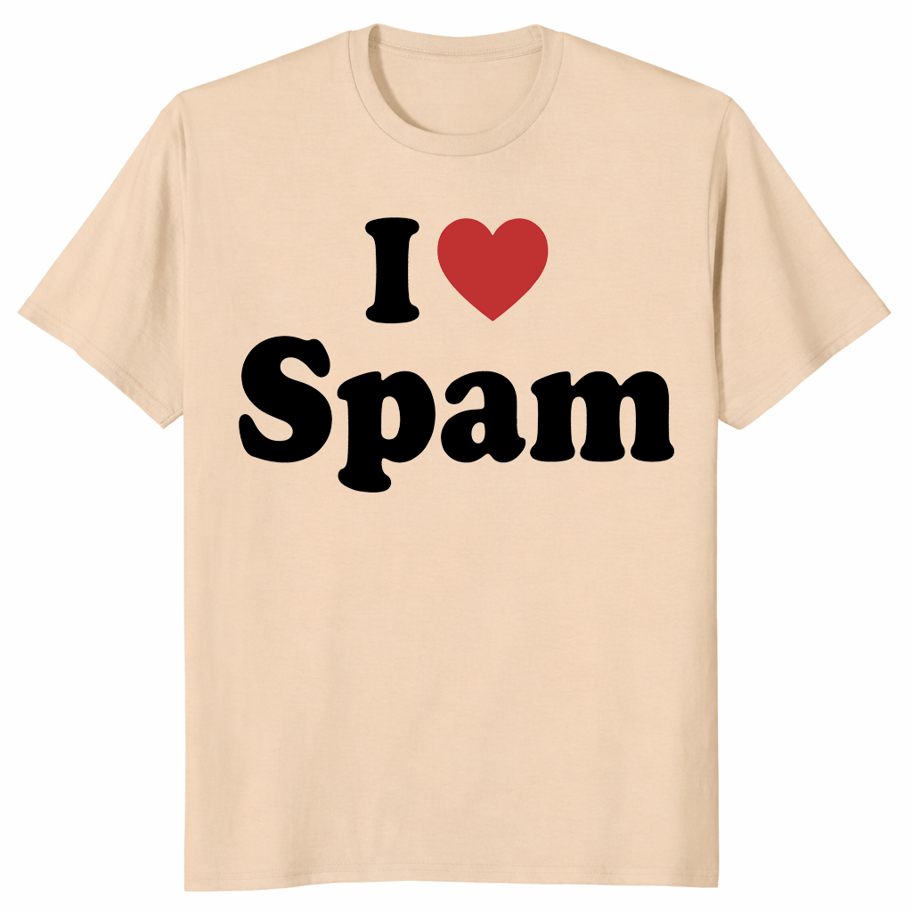 I Love Spam Funny Humor Shirt | Retro Foodie Tee | Cuccico