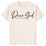 Dear God Thank You Shirt | Elegant Script Christian Faith Tee