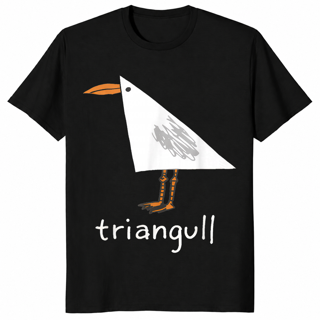 Seagull pun shirt in black
