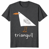 Seagull pun shirt dark heather grey