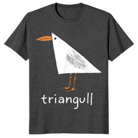 Seagull pun shirt dark heather grey