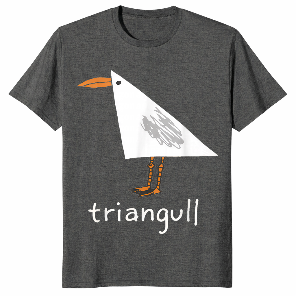 Seagull pun shirt dark heather