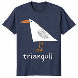 Seagull pun shirt heather navy