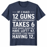 Second Amendment t-shirt heather navy