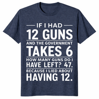 Second Amendment t-shirt heather navy