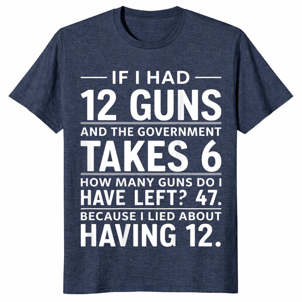 Second Amendment t-shirt heather navy