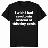 Serotonin funny shirt in black