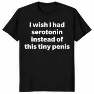 Serotonin funny shirt in black