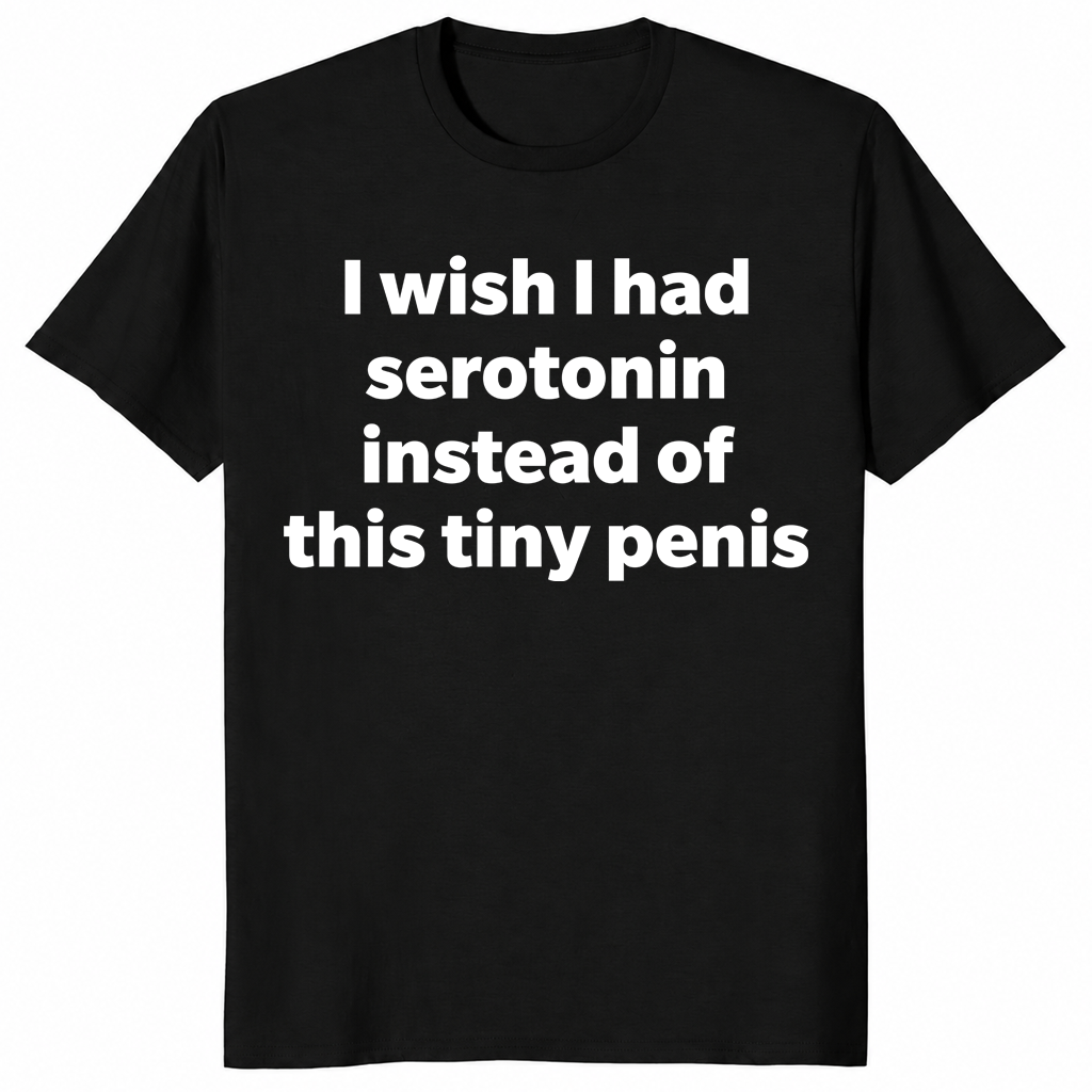Serotonin funny shirt in black