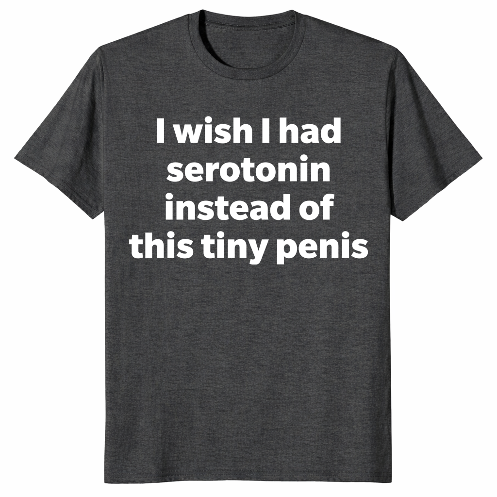 Serotonin funny shirt dark heather grey