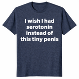 Serotonin funny shirt heather navy