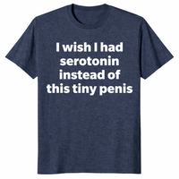 Serotonin funny shirt heather navy