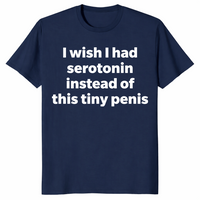 Serotonin funny shirt in navy