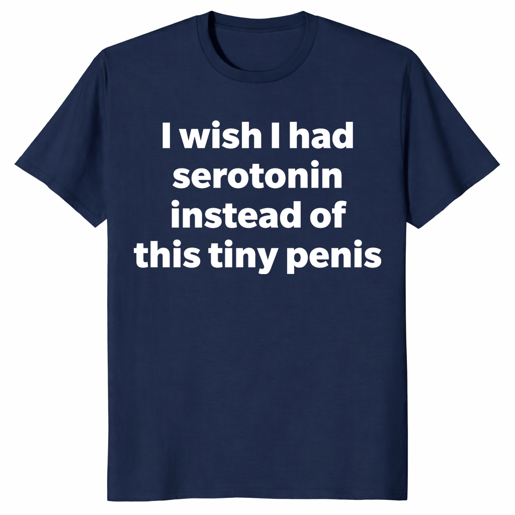 Serotonin funny shirt in navy