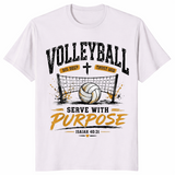 Serve with purpose volleyball shirt ice grey