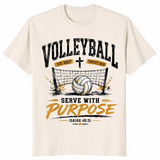 Serve with purpose volleyball shirt natural