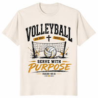 Serve with purpose volleyball shirt natural