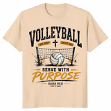 Serve with purpose volleyball shirt sand