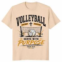 Serve with purpose volleyball shirt sand