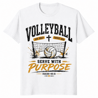 Serve with purpose volleyball shirt white