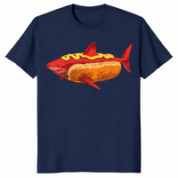 Shark Hot Dog shirt in navy
