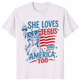 She loves Jesus and America too shirt ice grey
