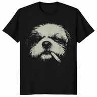 Shih Tzu meme shirt in black unisex cotton tee