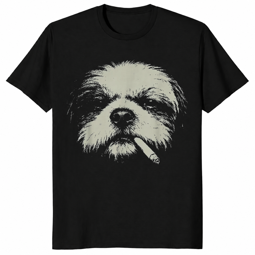 Shih Tzu meme shirt in black unisex cotton tee