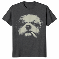 Shih Tzu meme shirt in dark heather grey unisex cotton tee