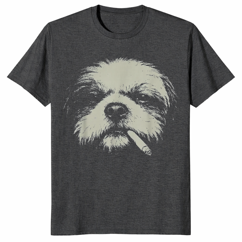 Shih Tzu meme shirt in dark heather grey unisex cotton tee