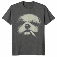 Shih Tzu meme shirt in dark heather unisex cotton tee