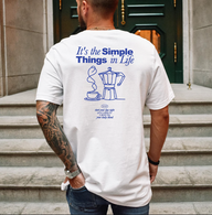 Men's Coffee Shirt It's the Simple Things in Life – moka pot coffee tee by Cuccico