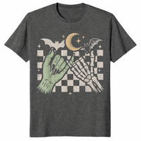 Skeleton bat halloween shirt dark heather