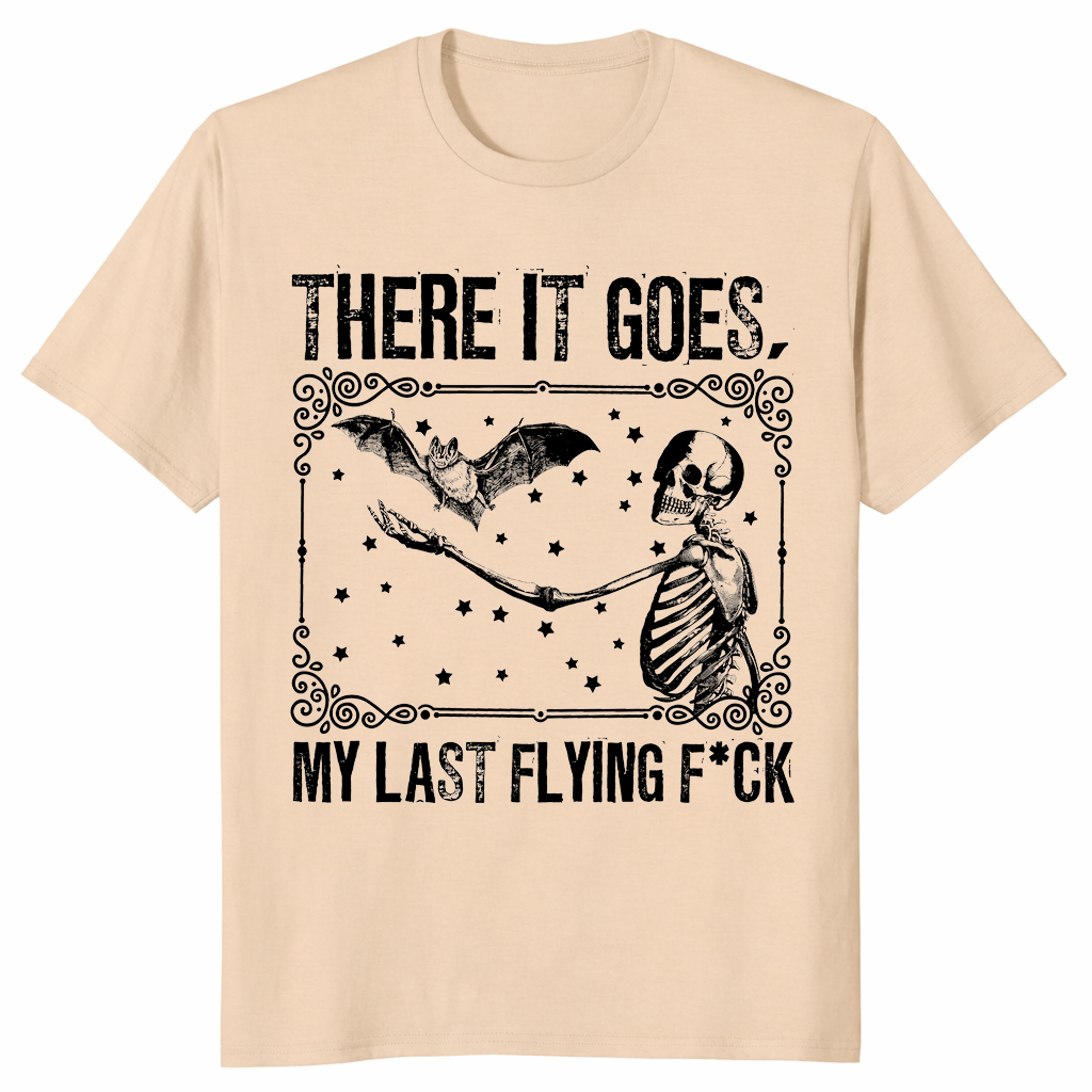 Skeleton bat shirt in sand
