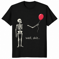 Skeleton lost balloon shirt in black