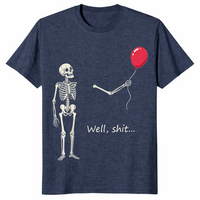 Skeleton lost balloon shirt in heather navy