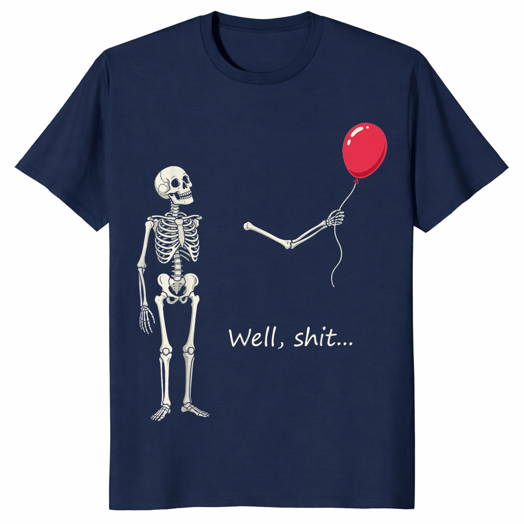 Skeleton lost balloon shirt in navy