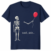 Skeleton lost balloon shirt in navy