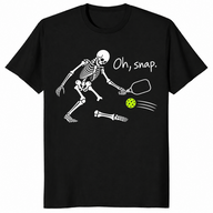 Skeleton pickleball shirt in black
