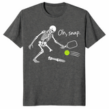 Skeleton pickleball shirt in dark heather
