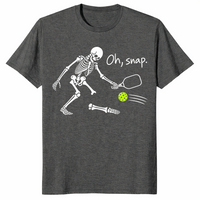 Skeleton pickleball shirt in dark heather