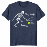 Skeleton pickleball shirt in heather navy