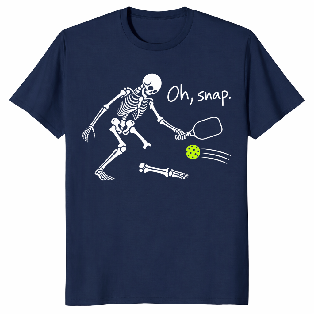 Skeleton pickleball shirt in navy