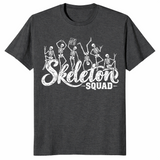 Skeleton squad shirt in dark heather grey