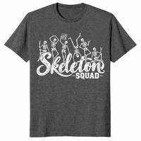 Skeleton squad shirt in dark heather