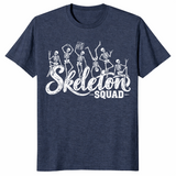 Skeleton squad shirt in heather navy
