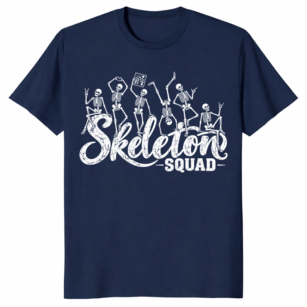 Skeleton squad shirt in navy